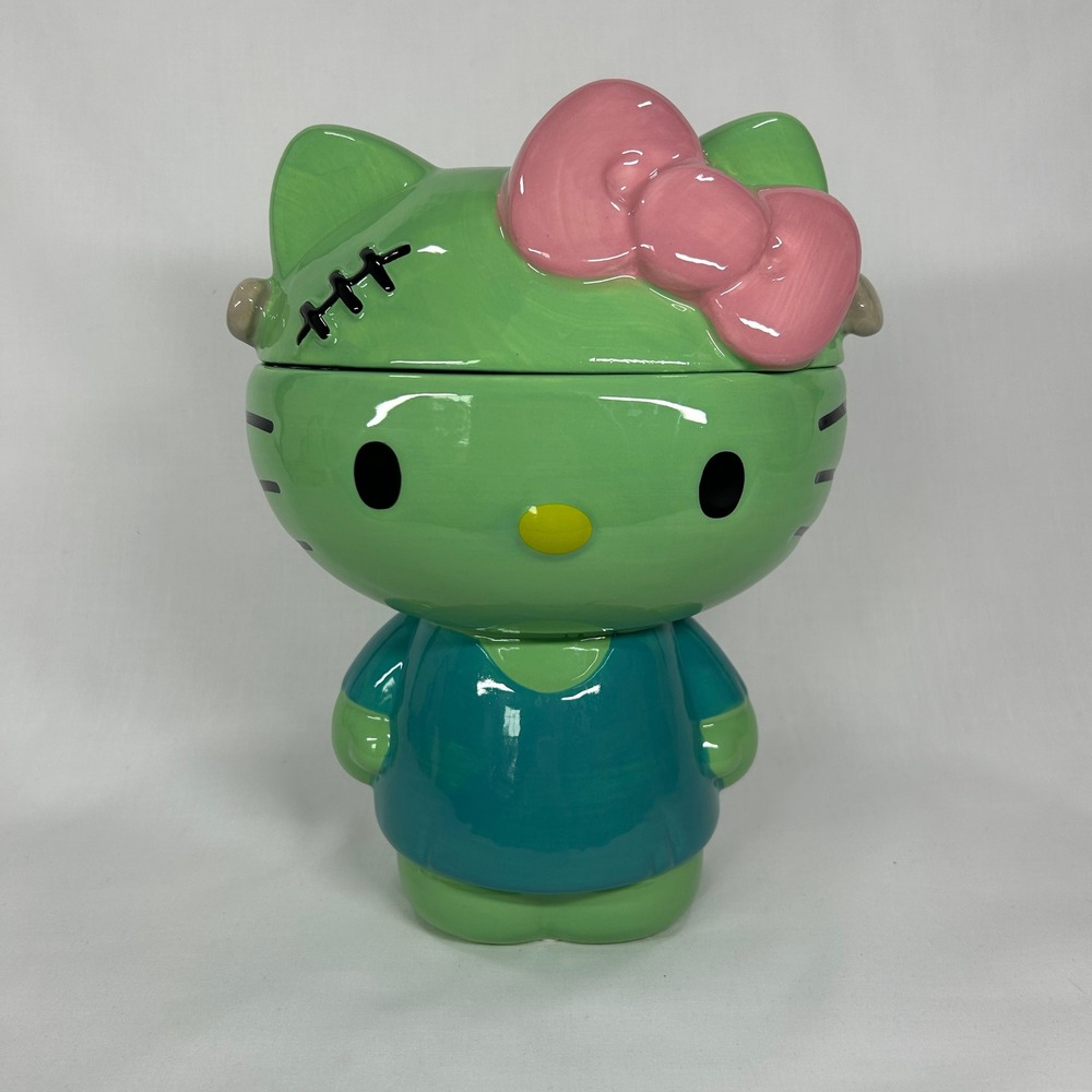 Hello Kitty Frankenstein Halloween Ceramic Cookie Jar Canister